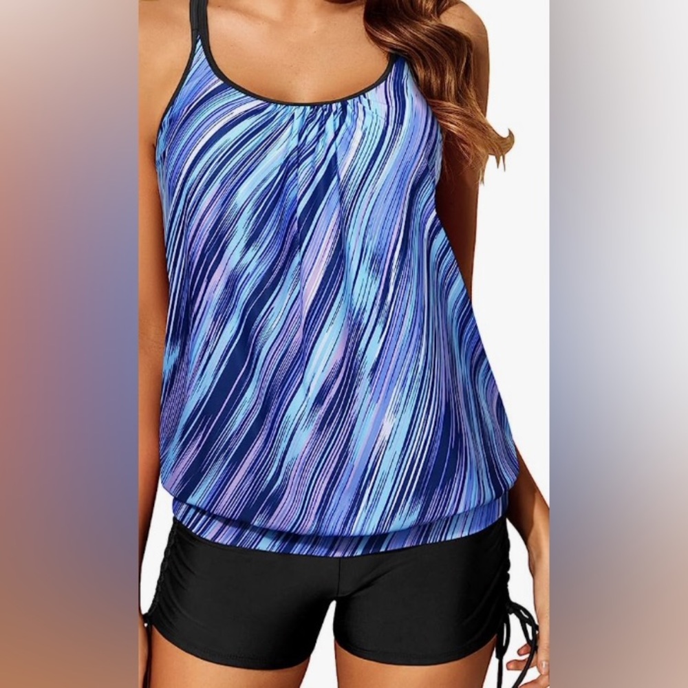 Yonique Tankini Swimsuit Tow pieces   Tummy Control